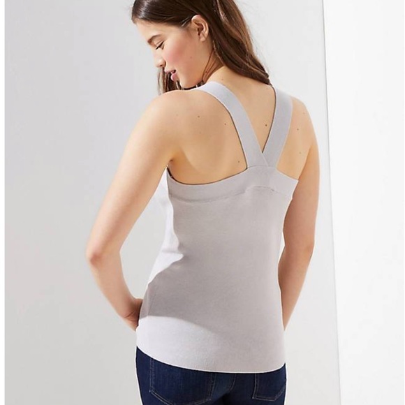 Loft Square Neck Racerback Sweater Tank - Picture 2 of 5